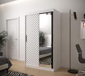 Šatní skříň Abi Jodelka 2 Barva korpusu: Bílá, Rozměry: 120 cm, Dveře: Bílá mat
