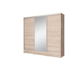 Šatní skříň Hajfa Barva korpusu: Dub burgundský, Rozměry: 255 cm