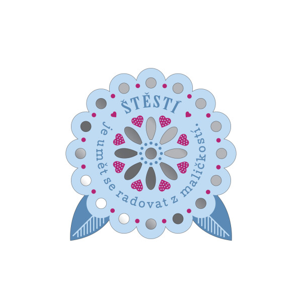 Plaketka kytka - Štěstí - Albi