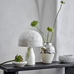 Bloomingville Kameninová váza Silvio Silver, stříbrná barva, keramika