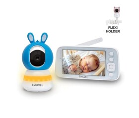 EVOLVEO Baby Monitor N5, Set videochůvičky s 360° dohledem, obousměrnou komunikací a ukolébavkami, modrá EDF_547176