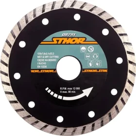 STHOR Kotouč diamantový řezný turbo 125x7,0x2,1x22,2 mm / Řezný kotouč / Turbo / 125 mm