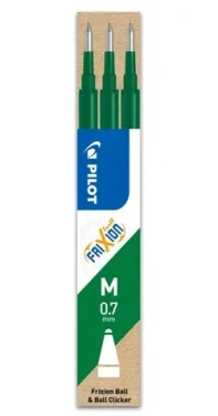 PILOT Náhradní náplně Pilot Frixion / 0,7mm / 3ks / zelená (BLS-FR7-G-S3)