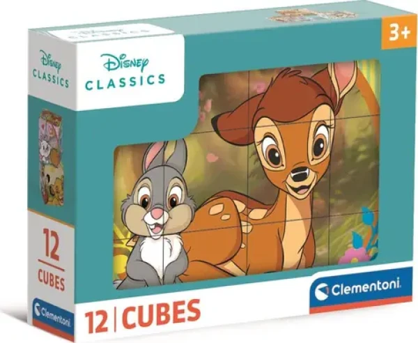 Clementoni Obrázkové kostky Disney klasické pohádky 12 kostek