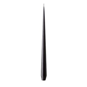 Ester & erik Svíčka Taper 32 cm – 75 Raw Black – set 2 ks, černá barva, vosk