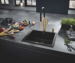 GROHE - Essence Dřezová baterie s flexibilním ramenem s přepínačem, kartáčovaný Cool Sunrise 30294GN0