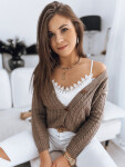 RIGLA dámský svetr MY1637 hnědý - FashionStreet S/M