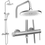 REA - Sprchový set Foss Clif Brush Nickel REA-P5646