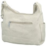 Stylová dámská koženková crossbody kabelka Palmira, krémová