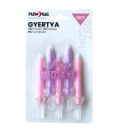 Dortisimo Svíčky růžové a fialové se zápichem do dortu Happy Birthday (6 ks)