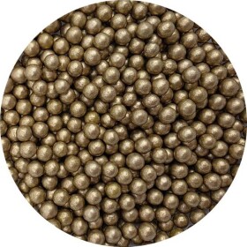 Cukrové perly zlaté metalické 7mm 1kg - I LOVE CAKES