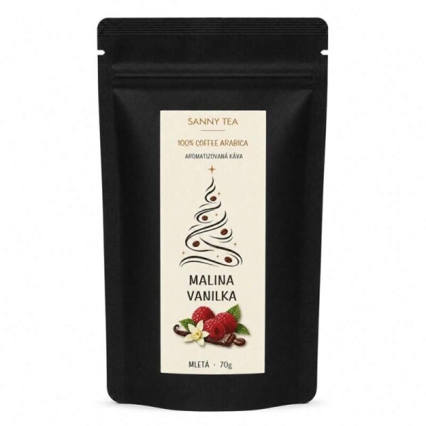 Aromatizovaná káva Malina vanilka vánoční 70g