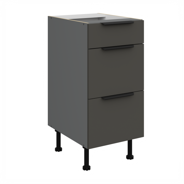 Spodní skříňka Aria ANT 40 D 3S BB - Premium Box Barva korpusu: Antracit, Barva dvířek: GR - Graphite AFM