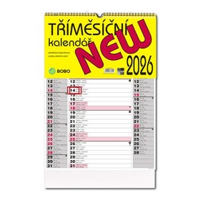 Nástěnný kalendář 2026 tříměsíční NEW