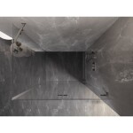 MEXEN/S - Lunar-F sprchový kout skládací dveře pravá 90 x 70, transparent, nikl kartáčovaný 836-090-070-97-00-P