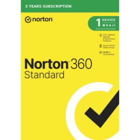 NORTON 360 STANDARD 10GB + VPN 1 uživatel pro 1 zařízení na 3 roky ESD 1+1 (50%) EDF_471065