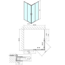 POLYSAN - EASY čtvercová sprchová zástěna 900x900, čiré sklo EL5115