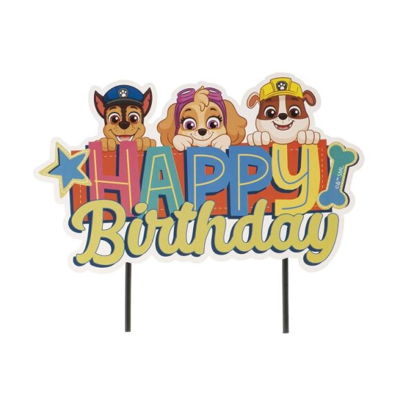 Dortisimo Dekora zapichovací dekorace Happy Birthday Tlapková patrola