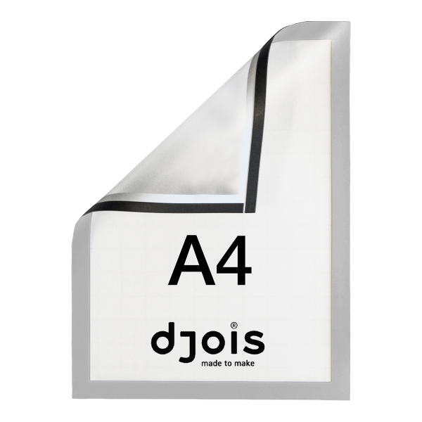 Djois magnetický rámeček - Magneto PRO, A4, PP, šedý, 5 ks