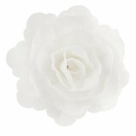 Dekorace oplatková - Růže MAXI bílá 12,5 cm