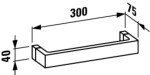 Laufen - Kartell Držák na ručník 30 cm, chrom/kouřová H3813300850001