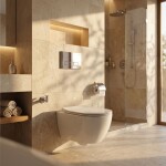 REA - Podomítkový Instalační Set Slim 024N pro WC s Tlačítkem HD Chrome KPL-E1561