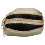 Trendy dámská koženková crossbody kabelka Kirké, zlatá
