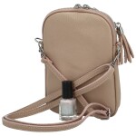 Módní dámská kožená crossbody kabelka Arlete, růžová