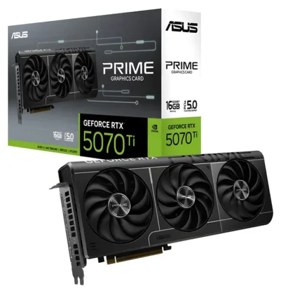 ASUS PRIME GeForce RTX 5070 Ti 16GB / Grafická karta / GDDR7 / 256-bit / 1x HDMI + 3x DP / 750W (90YV0MF1-M0AA00)
