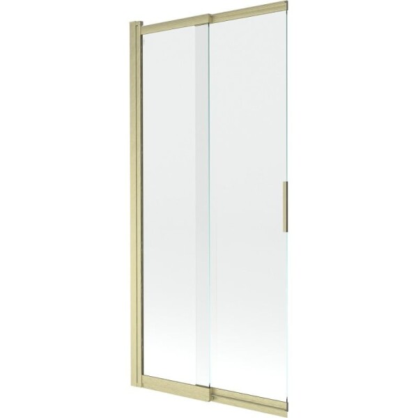 MEXEN - Fox vanová zástěna 2-křídlová posuvná 85 x 150, transparent, zlatá kartáčovaná 891-085-002-55-00