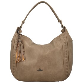 Trendy dámská koženková kabelka na rameno Coveri Trinna, camel