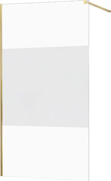 MEXEN - KIOTO Sprchová zástěna WALK-IN 090x200 cm 8 mm, zlatá, Transparent/matné sklo 800-090-101-50-35