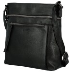 Stylová dámská koženková crossbody kabelka Orniva, černá