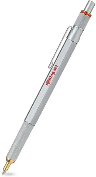 Rotring 800 stříbrná / kuličkové pero / barva náplně: černá (2032580)