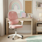 Dětská židle, výškově nastavitelná, růžová síťovina, KA-K1063 PINK