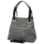Módní dámská koženková kabelka na rameno Harieta, šedá
