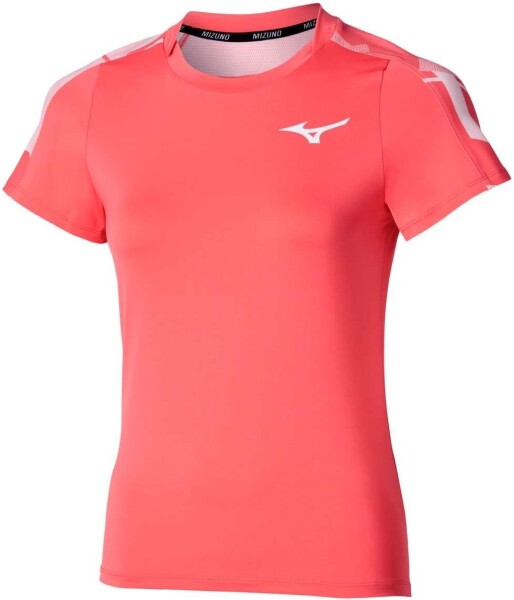 Mizuno Dámské tričko Daybreakers Printed SS Tee W Calypso Coral - Běžecké tričko Mizuno Daybreakers Printed SS Tee 62GAC70061 Velikost textilu: XS