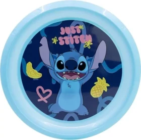 STOR Dětský jídelní talíř Stitch / Dětský talíř / Plast / Bez BPA (75012)