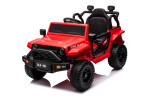 Mamido Elektrické autíčko OFFROAD červené 12V Vysoký podvozek, široké sedadlo, Odpružené nápravy, 2,4 GHz Dálkové ovládání LED světla