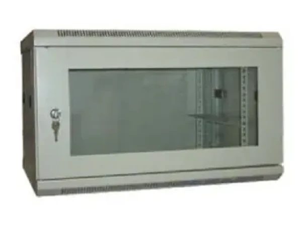 XtendLan 19" slonovina / Nástěnný rozvaděč / 9U / 600×450 mm / skleněné dveře / rozložený (WS-9U-64B-IVORY-U)