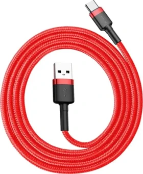 Baseus CATKLF-B09 USB 2.0 - USB-C červená / datový kabel / 1m (CATKLF-B09)
