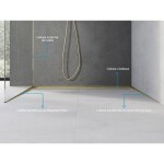 MEXEN - Line-B spádová lišta pro sklo 180 cm levá, zlato 185004180L