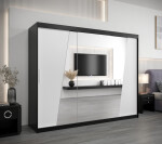 Šatní skříň Abi R0 Barva korpusu: Bílá, Rozměry: 120 cm, Dveře: Černá
