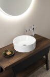 GSI - KUBE X keramické umyvadlo na desku, průměr 40cm, bílá ExtraGlaze 942611