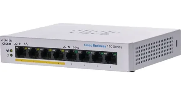 Cisco CBS110-8PP-D-EU / Desktop Switch / 8-Port Gigabit / 4x PoE / Fanless (CBS110-8PP-D-EU)