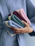 HAY Župan Waffle Dusty Blue, modrá barva, textil