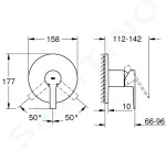 GROHE - Lineare Sprchová baterie pod omítku, kartáčovaný Hard Graphite 24063AL1