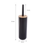 Erga Madera, toaletní WC kartáč na postavení, černá-hnědá, ERG-YKA-P.MADERA-BLK