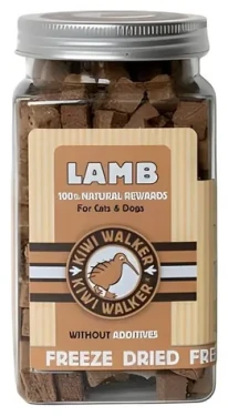 Kiwi Walker Mrazem sušené jehněčí 90 g / Pamlsek pro psy a kočky / mraženě sušený / hypoalergenní / bez obilovin (FDT-400)