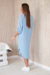 Šaty s výstřihem do V 88536 modré - Italian Fashion UNI